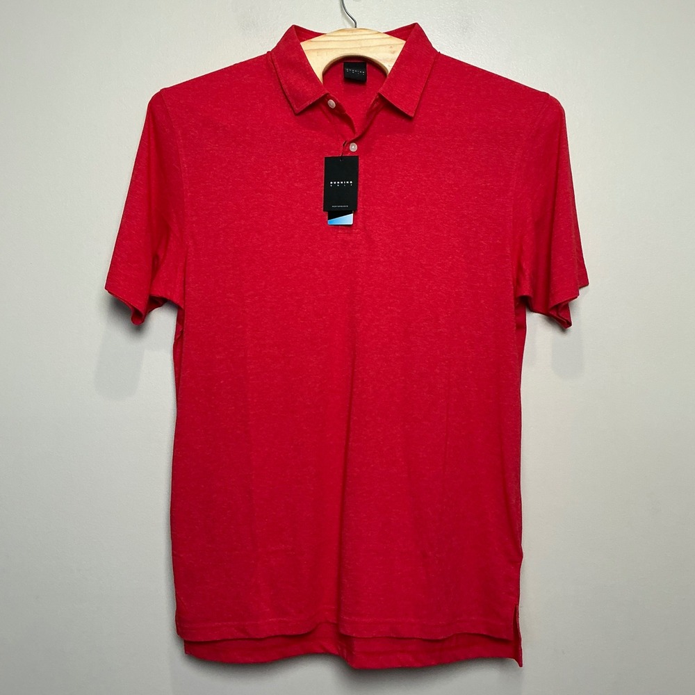 Dunning Golf Polo Shirt Mens XL Red Performance Coolmax Short Sleeve New